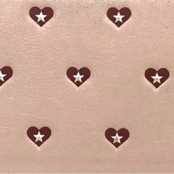 Authentic Jimmy Choo Heart Star Leather Coin Purse Wallet Bicolor VALENTINES 💘 - Picture 12 of 13